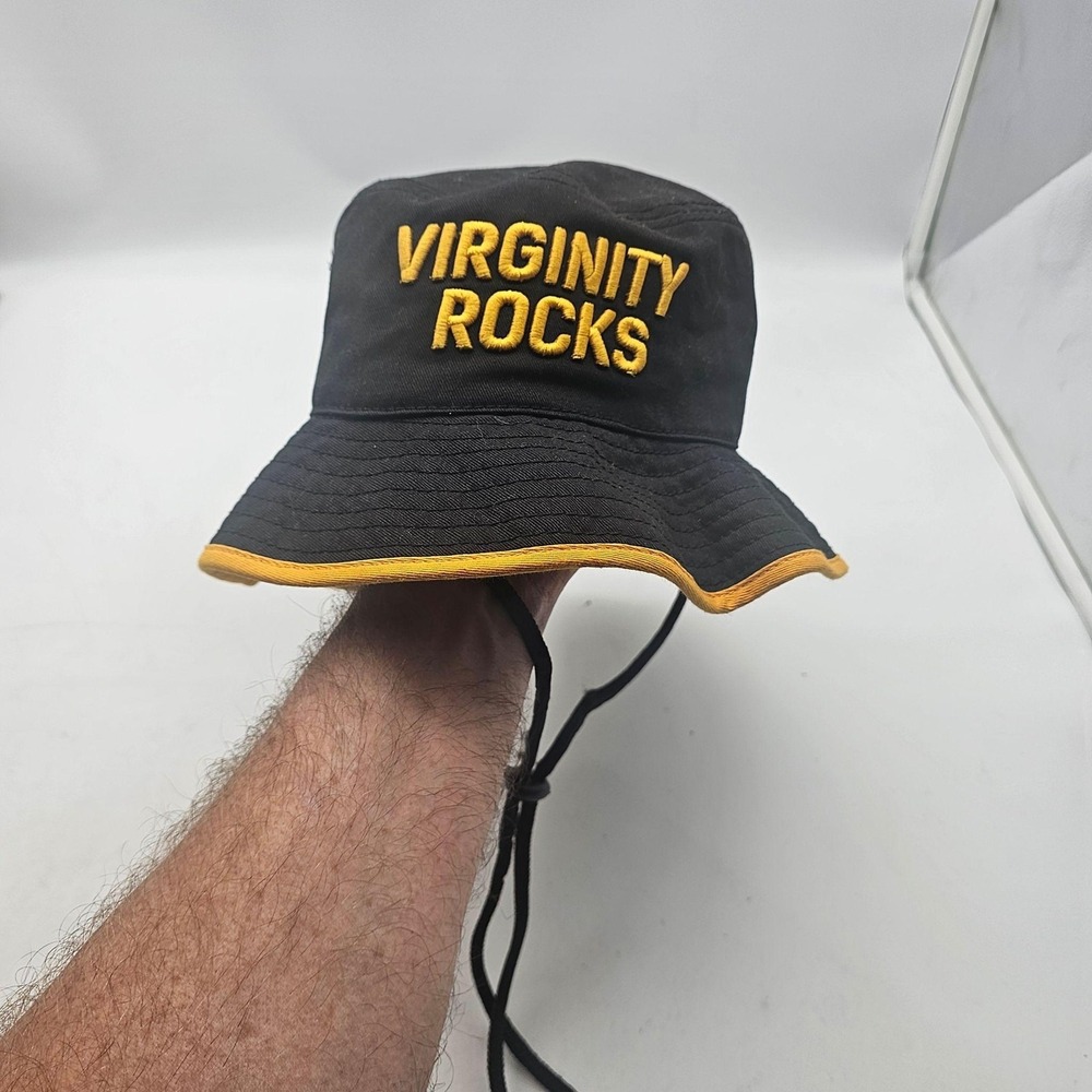 Danny Duncan Hat Bucket Fitted Mens One Size Black Virginity Rocks Embroidered